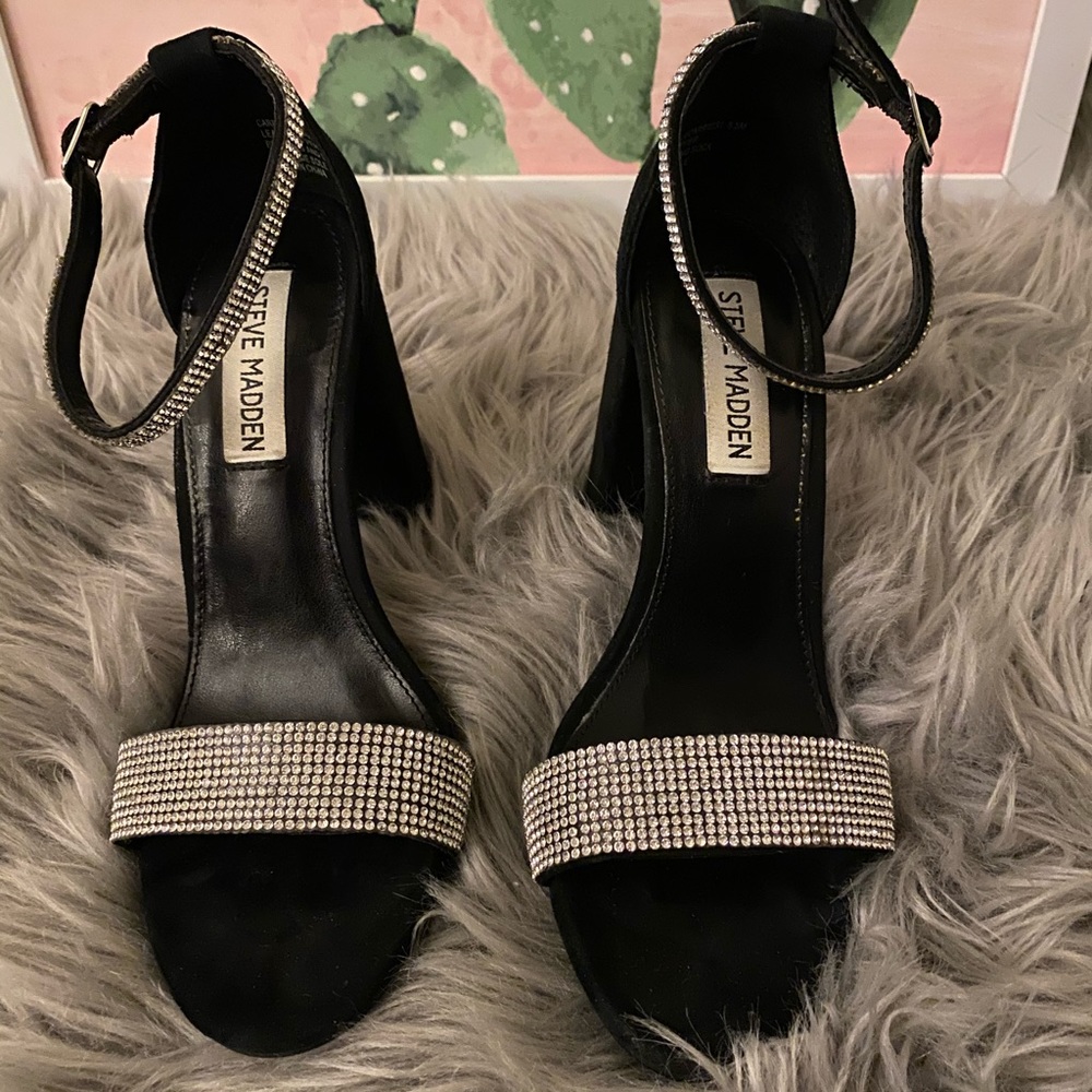 Steve Madden bling block heels - like new